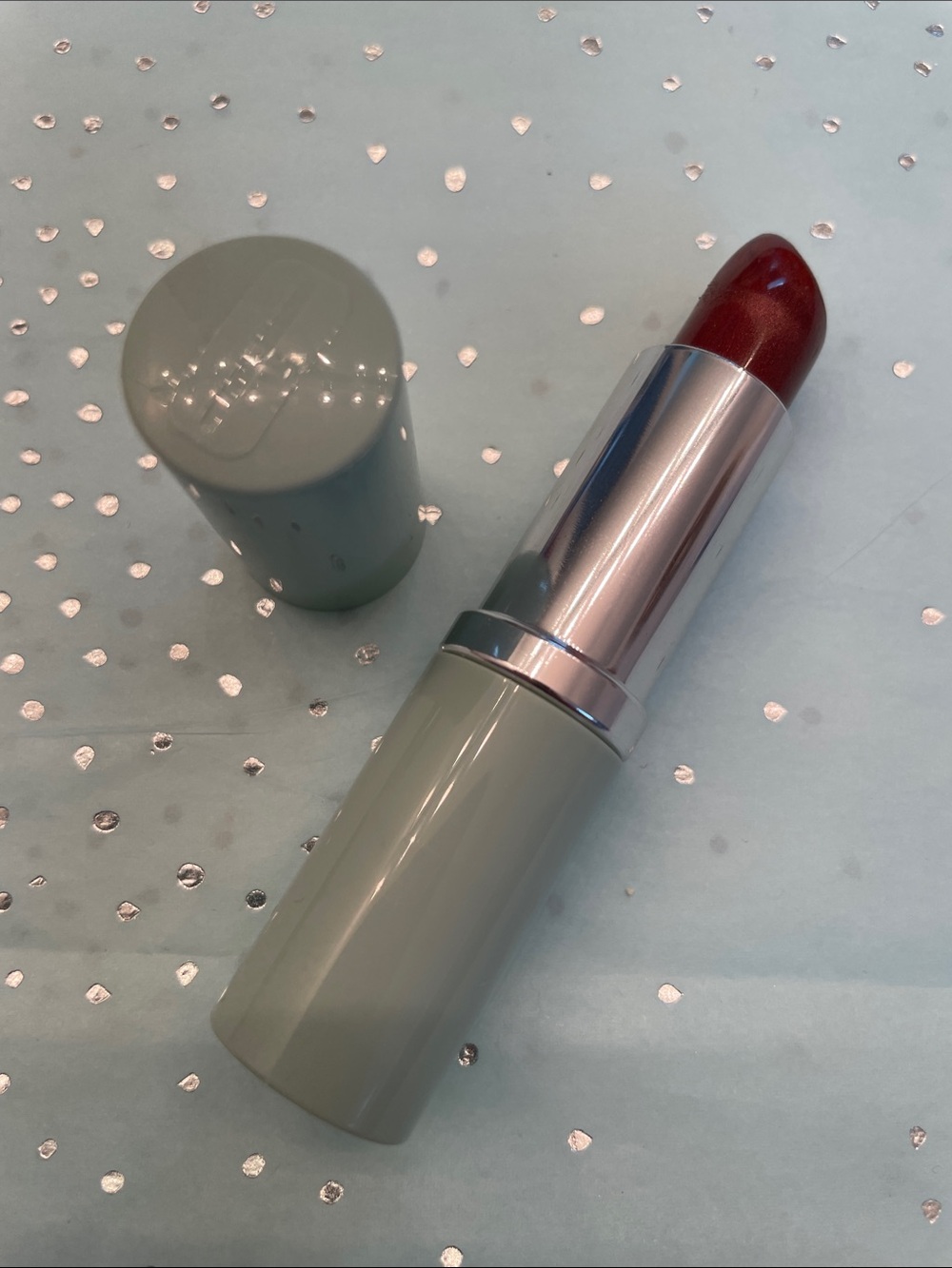 Clinique Color Surge Lipstick Vintage “Sassy Spice” Green Tube Discontinued 0.14
